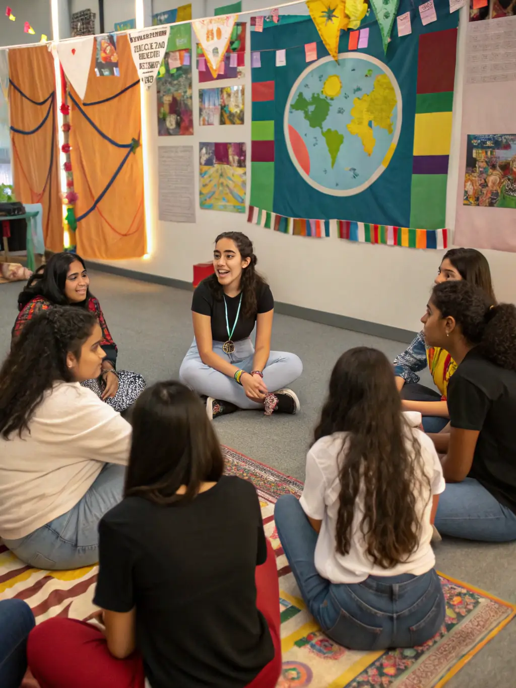 A photo of a diverse group of people participating in a cultural workshop, highlighting the inclusive nature of AVANT 1 ERE's programs.